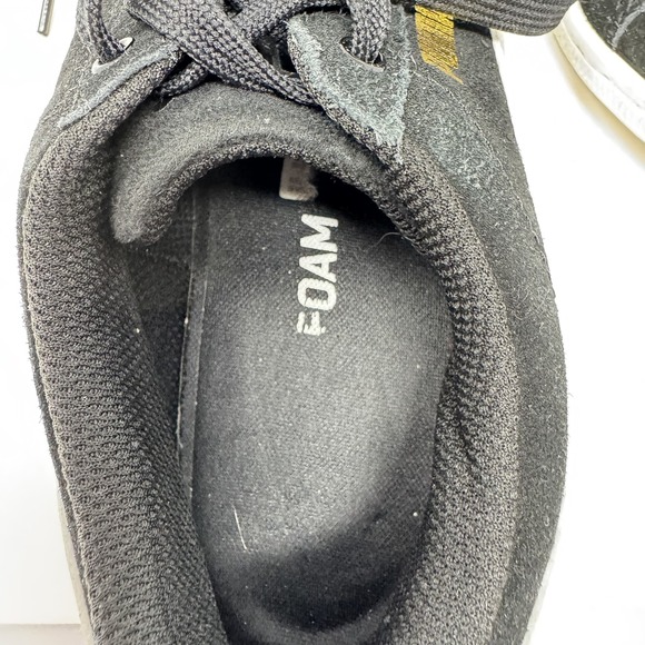 Puma Suede Classic Shoes Womens Size 8 Black White Foam Comfort Low Sneaker 38.5 - Picture 6 of 8